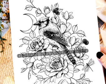 Blue Jay Tattoo Design by MandyPandaa on DeviantArt