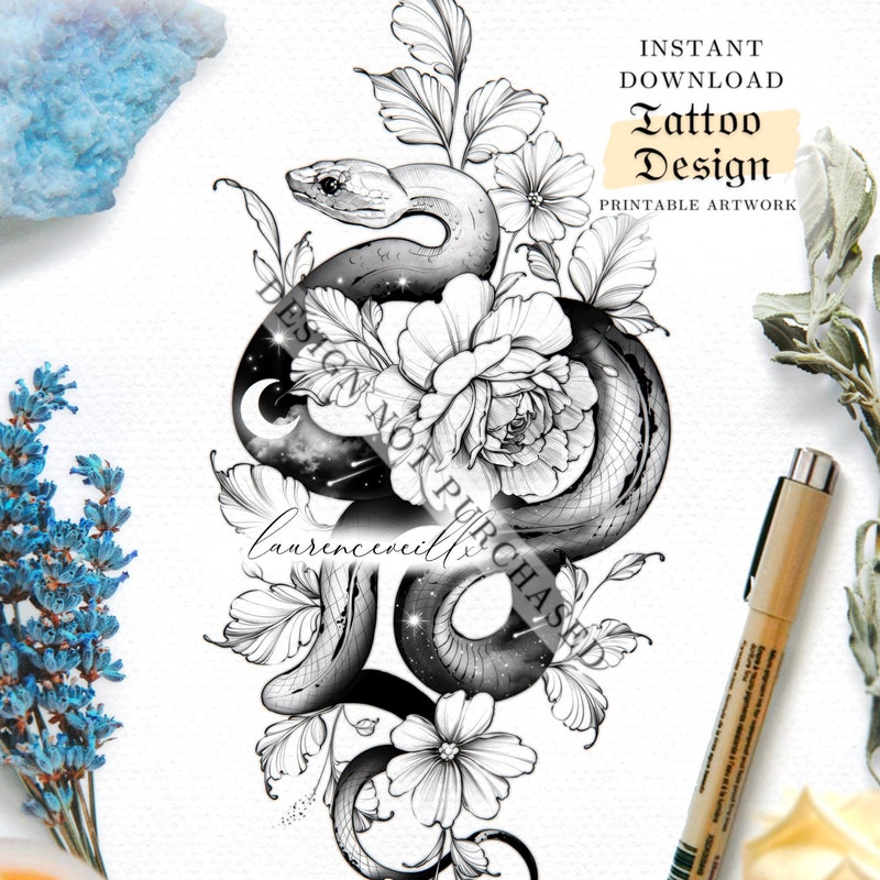 Half Sleeve Tattoo Stencil Etsy