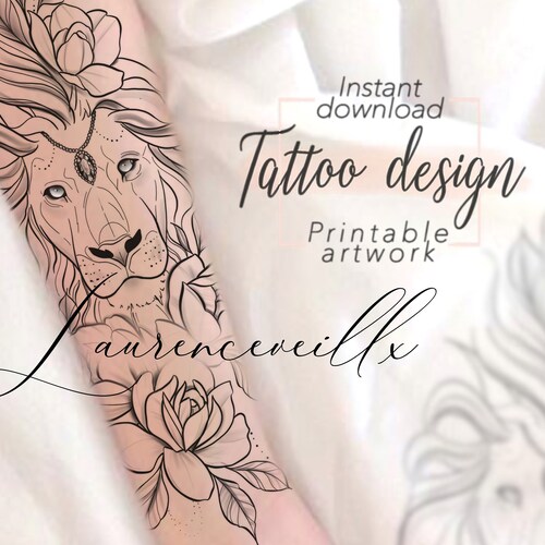 Printable Tattoo Design for Women Custom Thigh Tattoo - Etsy Printable Tattoo Design for Women Custom Thigh Tattoo - Etsy