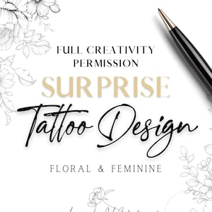 SURPRISE | Full Creative Permission CUSTOM Tattoo Design | Personalized tattoo drawing | Floral Mandala Feminine Delicate Tattoo