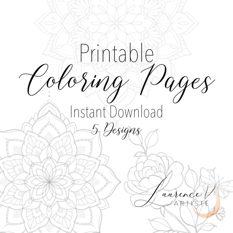 Printable Coloring Pages Floral Mandala Flowers Coloring Sheets