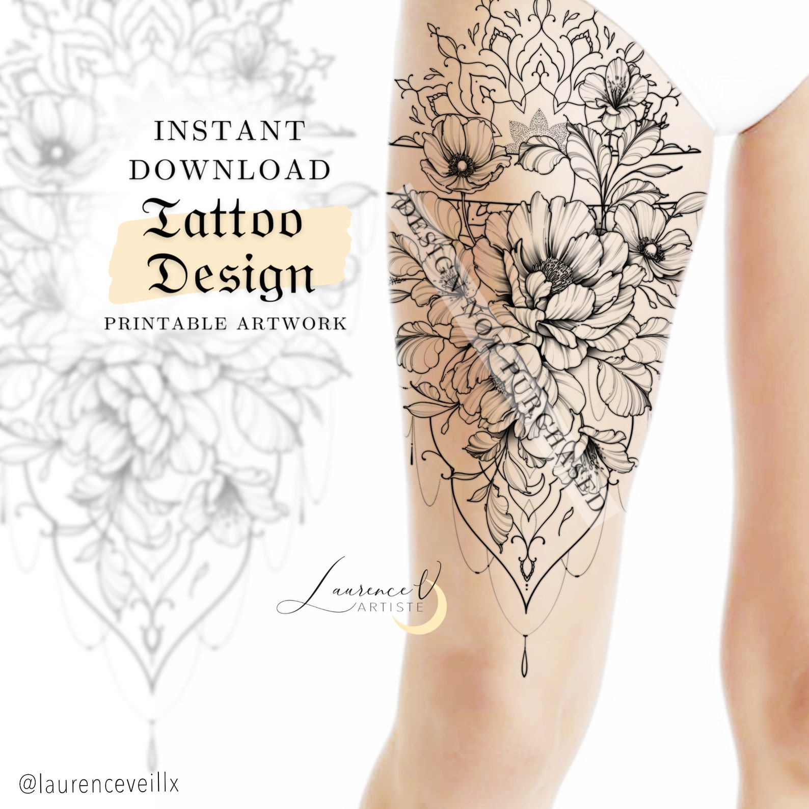 Printable Tattoo Design Instant Download Tattoo Design Etsy Printable Tattoo Design Instant Download Tattoo Design Etsy