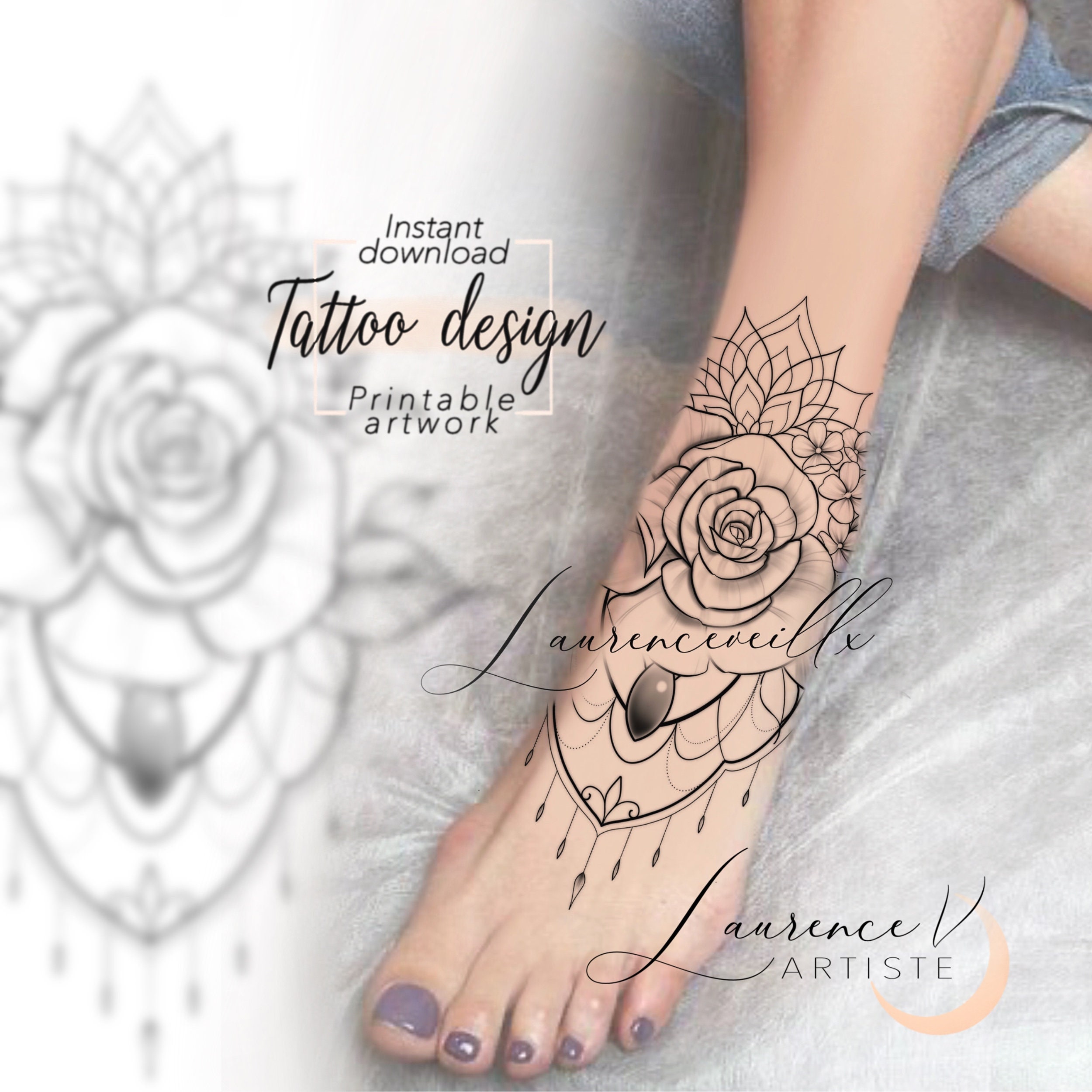 Printable Tattoo Design Instant Download Tattoo Design Etsy