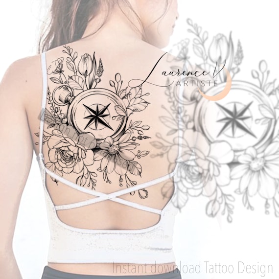 Takistir Bijouterie Online | Temporary Compass Tattoo Tattoo