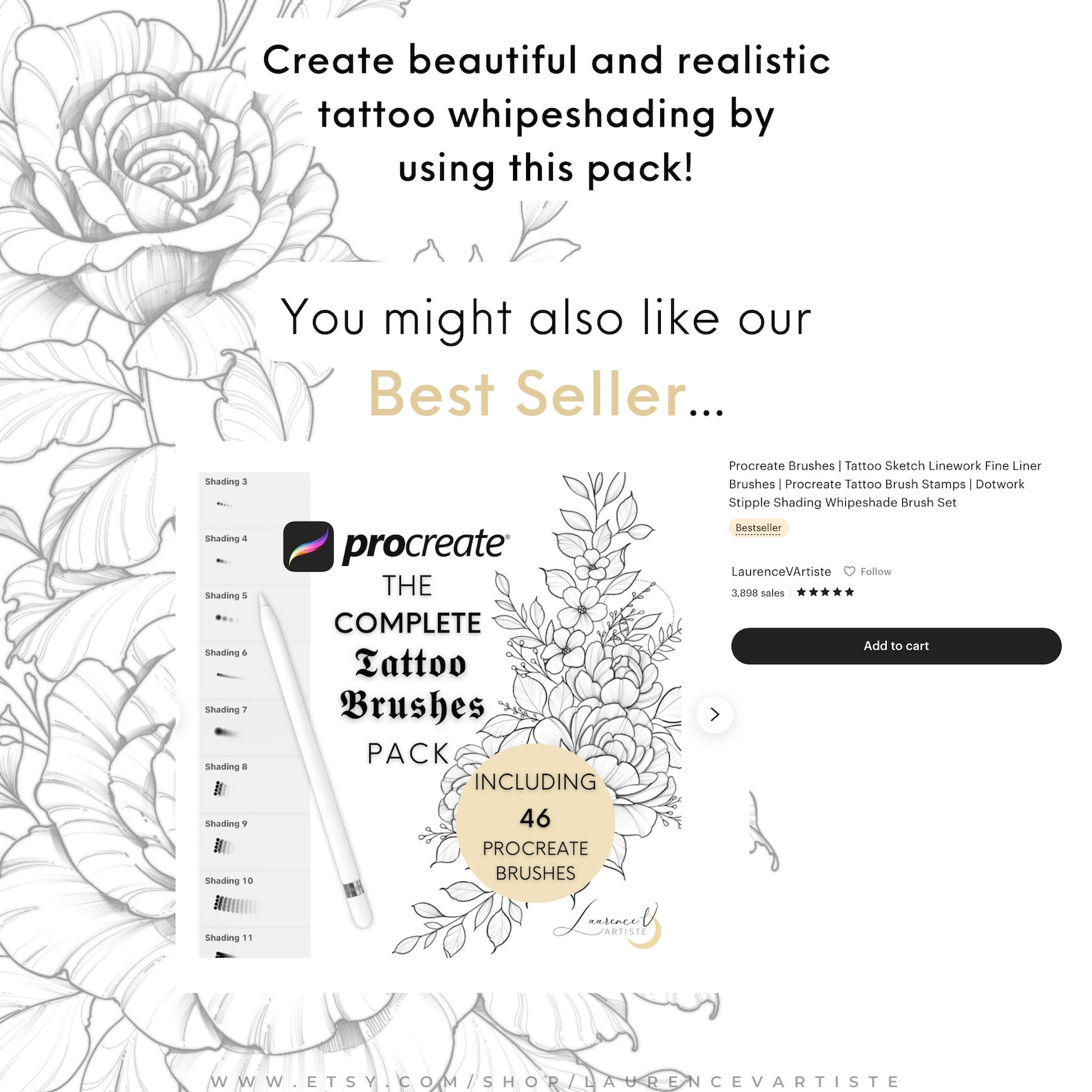 Procreate Brushes Tattoo Needles Whipshading Realistic Etsy Canada