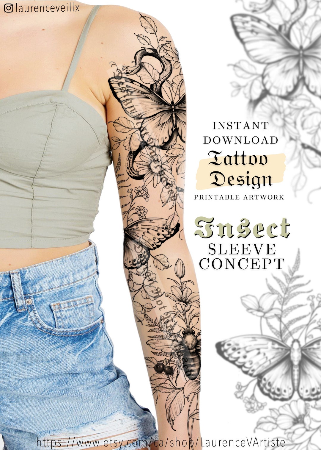 Butterfly Tattoo Designs For Lady Simple And Beautiful : r/tattooing