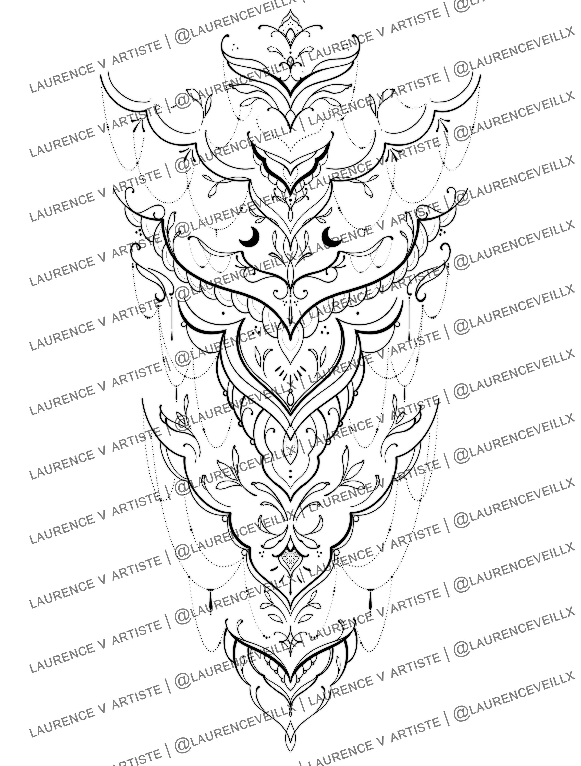 Beautiful Mandala Forearm Stencil for Women