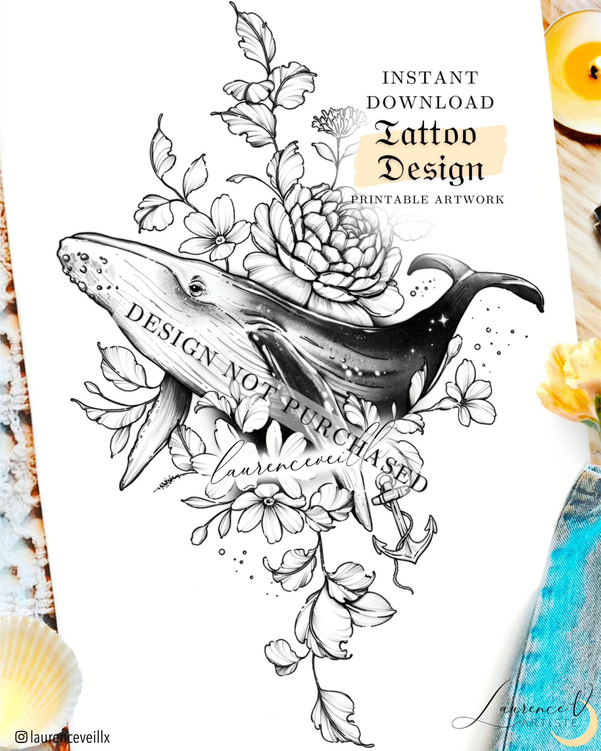 Sleeve Tattoo Design for Women Digital Download Tattoo | Etsy