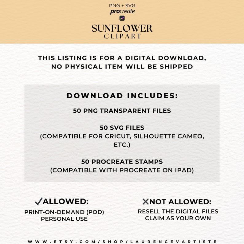 50 Sunflower PNG SVG | Procreate Tattoo Brushes Stamps | Floral ...