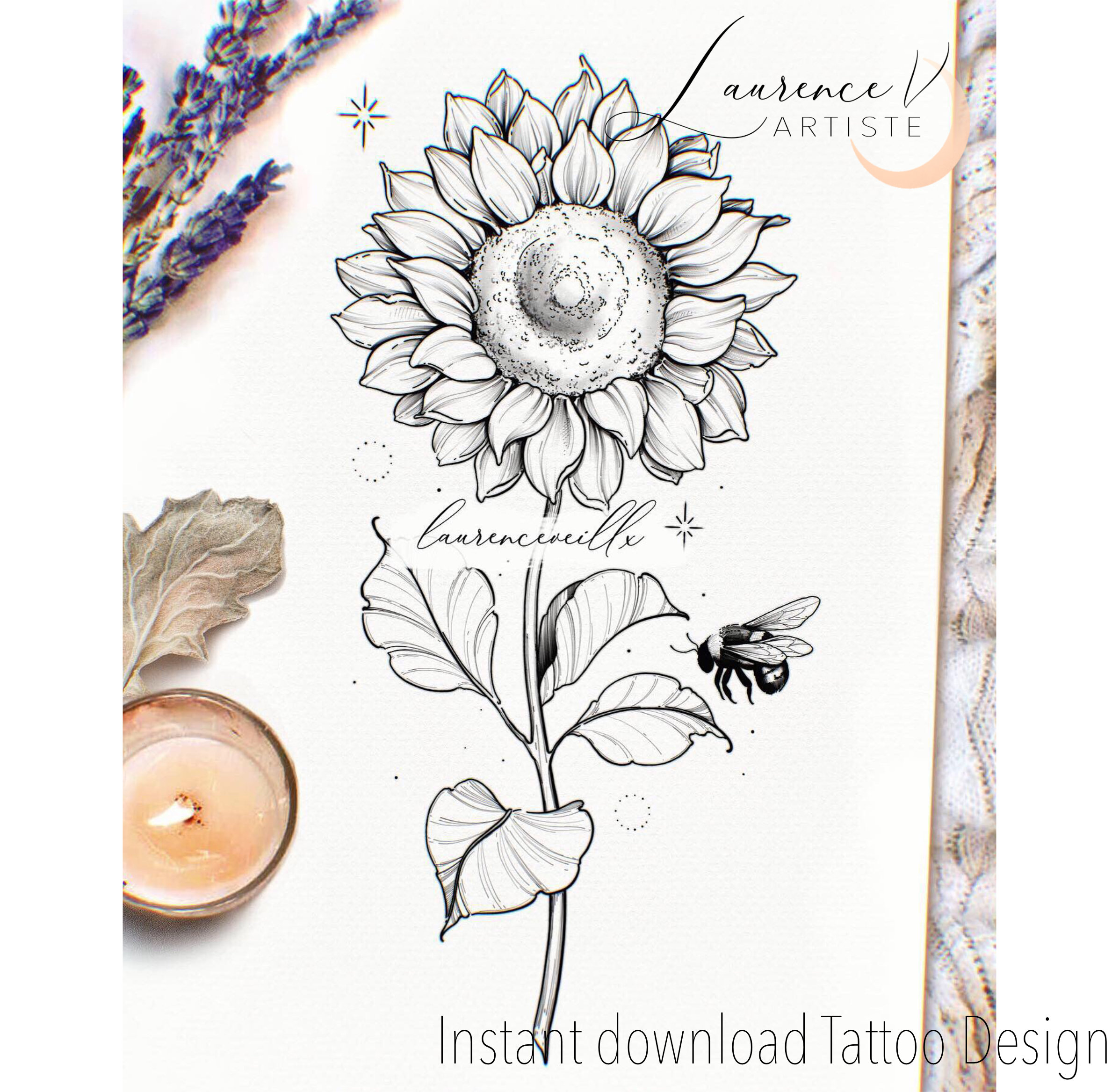 Discover 78 sunflower and bee tattoo latest  incdgdbentre