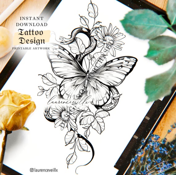 snake butterfly tattooTikTok Search