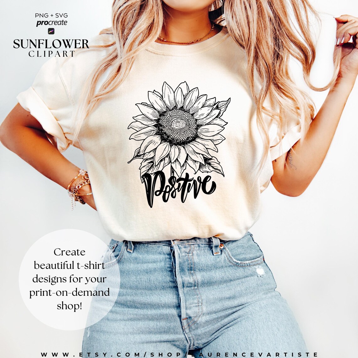 50 Sunflower PNG SVG | Procreate Tattoo Brushes Stamps | Floral ...