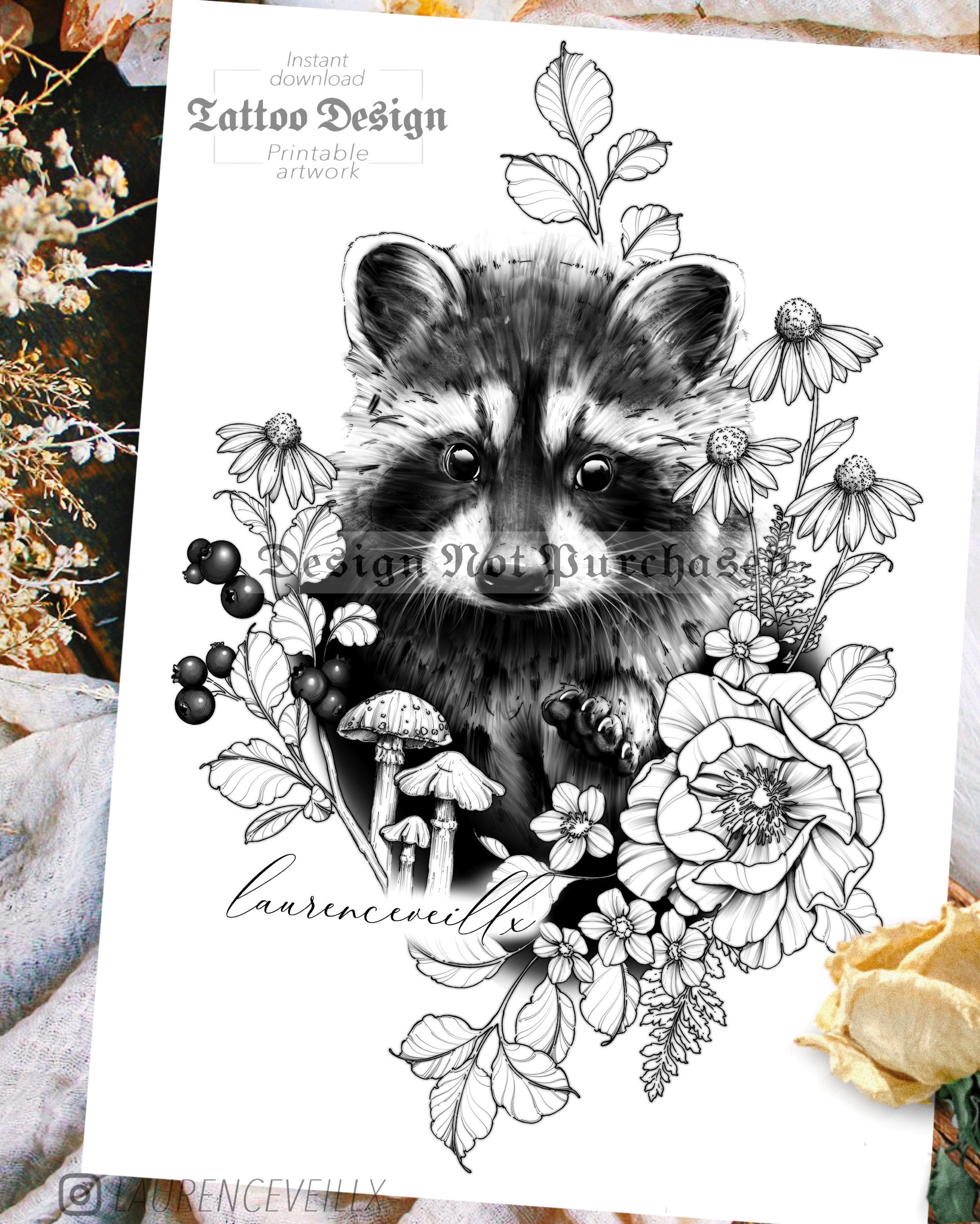Rocket Raccoon Tattoo Artist New School PNG 1000x1000px Raccoon Art  Black And White Blackandgray Body Art