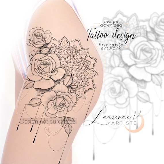 Roses  Mandala Tattoo  Tattoo and piercing studio in Farnborough  Hampshire Artists specialising in custom black and grey dotwork floral  and cover ups