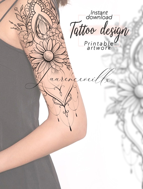 printable tattoo design instant download tattoo design etsy