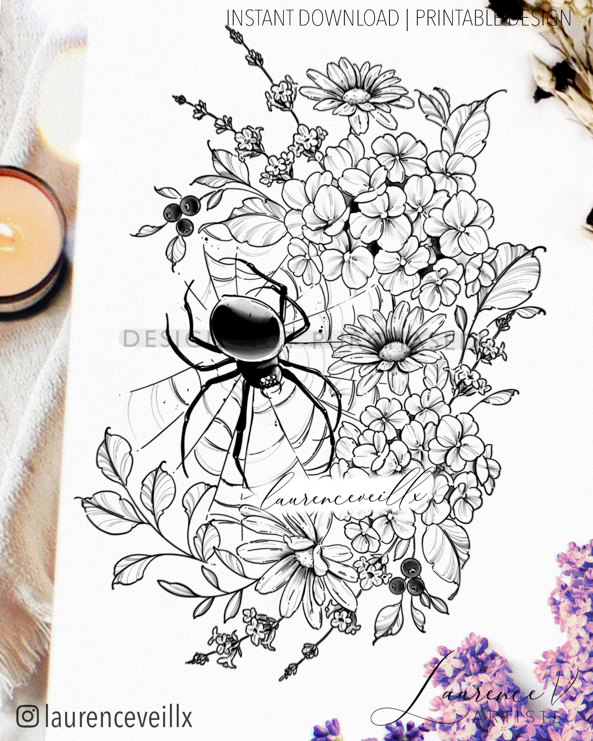 spider with a flower tattooTikTok Search
