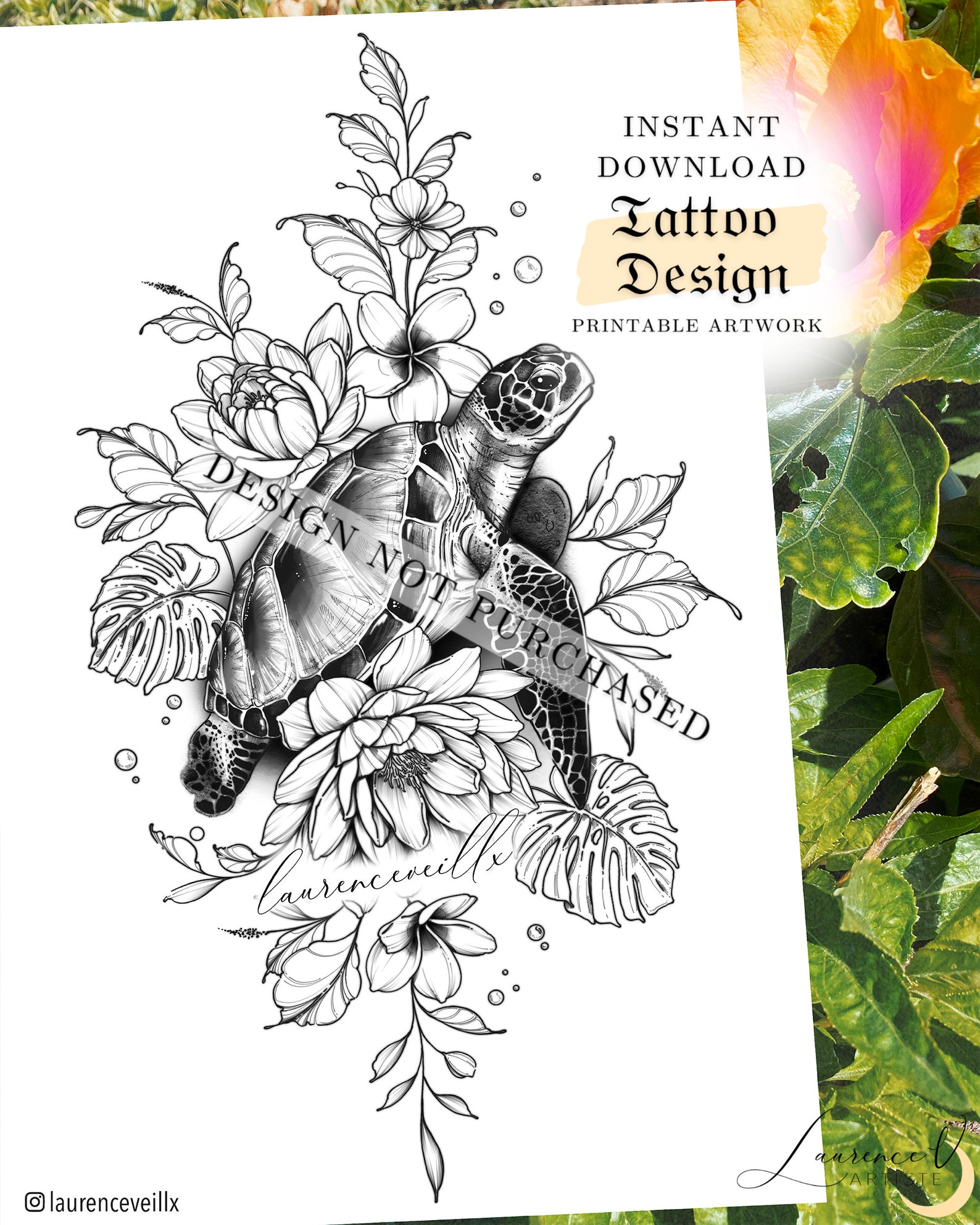 Sleeve Tattoo Design for Women Digital Download Tattoo | Etsy
