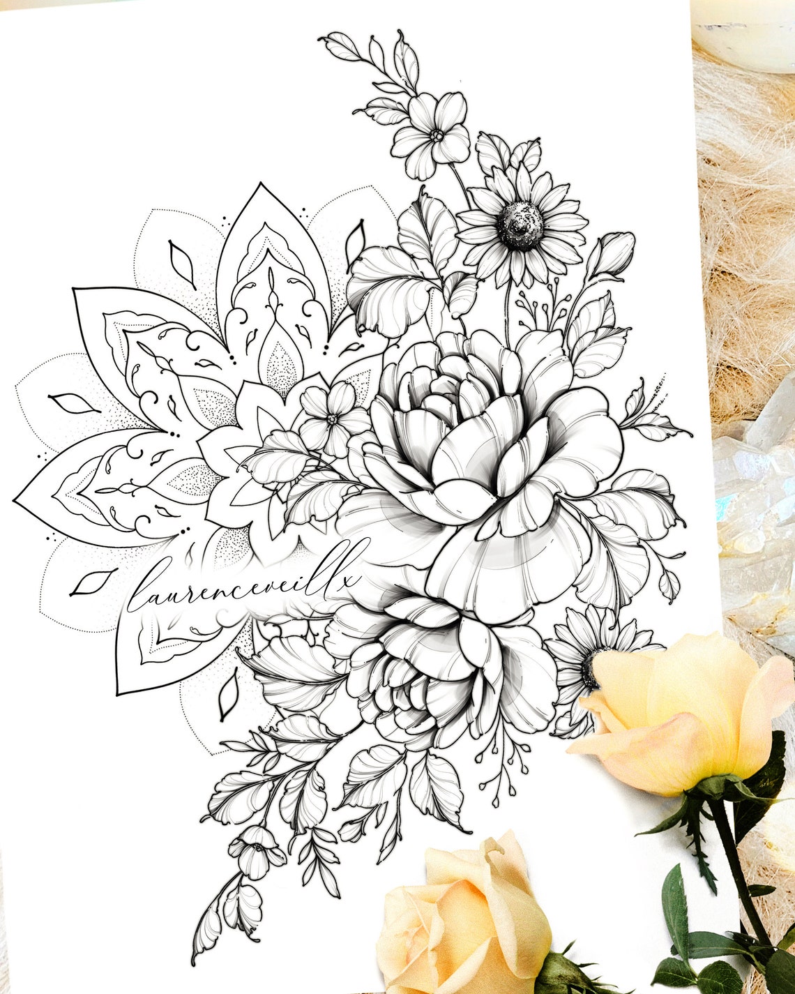 Printable Tattoo Design Instant Download Tattoo Design Etsy