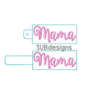Mama Snap Tab Design im Rahmen Stickerei Schlüsselanhänger Schlüsselanhänger Schlüsselanhänger Name Oma Mama Mama Mama Gigi Mimi