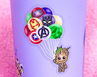 Avengers Assemble Sticker | Marvel's Groot, Iron Man, Captain America
