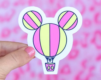 Mickey Hot Air Balloon Sticker | Waterproof Vinyl Decal