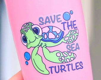 Pegatina de tortuga marina / Inspirada en Disney, vinilo resistente a la intemperie