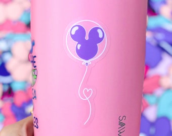 Clear Mickey Balloon Sticker | Waterproof Vinyl Decal