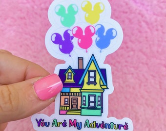 Up House Sticker | Mickey Balloon, Laptop Decal