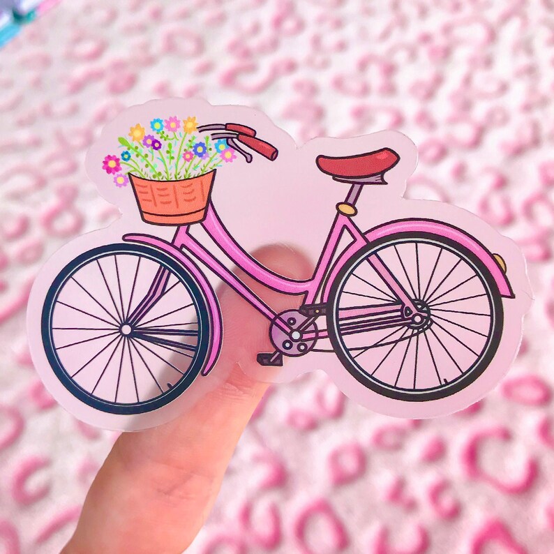 Bicycle Sticker Floral Sticker Clear Sticker Waterproof Etsy