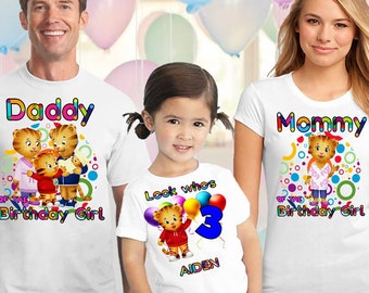 Daniel the Tiger Birthday T-Shirt or Bodysuit Daniel the Tiger 1st Birthday 2nd birthday personalized boy clothes birthday t shirt