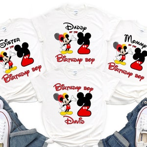 Mickey Birthday Family Shirts | Custom Matching Celebration Tees | Disney Character Years Outfits | Disneyland Party Memory | Special Gift