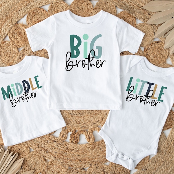 Big brother shirt-Big brother -matching shirts-little brother shirt-middle brother shirt-big sister-Brother Birthday Gifts-Biggest Brother