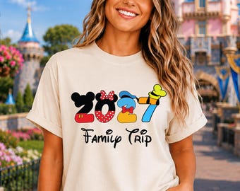 Disney Family Trip 2027 Shirts, Matching Disney Family Vacation Shirts, Personalized Disney World Shirt, Custom Disney Trip Tee