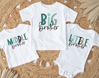 Big brother shirt-Big brother -matching shirts-little brother shirt-middle brother shirt-big sister-Brother Birthday Gifts-Biggest Brother