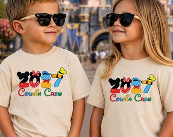 Disney Cousin Crew Shirts, Matching Disney Family Vacation Shirts, Personalized Disney Trip Shirt, Custom Disney World Family Outfit 2027