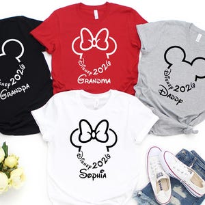 Disneyland Disney World Family Shirts | Custom Vacation Matching Tees | Character Trip Outfits | Magic Kingdom Adventure Memory Keepsak Gift