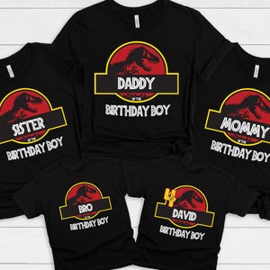 Jurassic Park Birthday Boy shirt Custom Birthday Tees, Dinosaur Birthday Shirt, Birthday Girl T-Rex Shirt, Personalized Shirt for Family