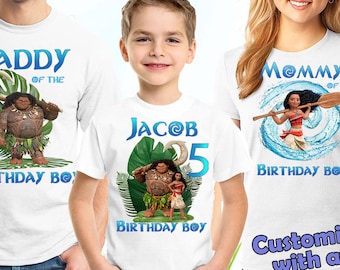 Personalized Moana Birthday Shirt: Matching Family Tees