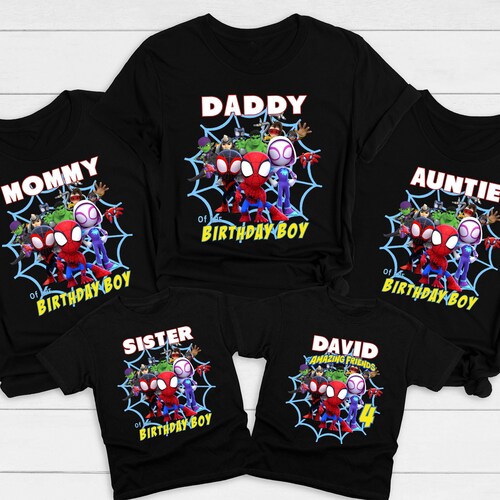 Spidey and His Amazing Friends Birthday Shirt, Spiderman shirts Custom Kids shirts, Spidey Shirt, Birthday Boy Shirt birthday boy shirt B#69