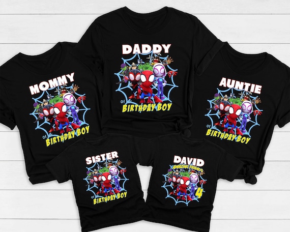 Spidey and His Amazing Friends Birthday Shirt, Spiderman shirts Custom Kids shirts, Spidey Shirt, Birthday Boy Shirt birthday boy shirt B#69