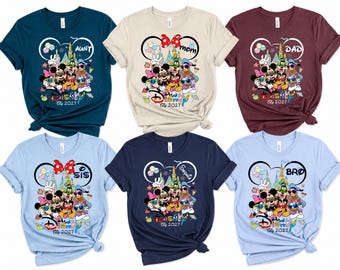 Disney Family Trip Shirts 2027, Personalized Matching Disney Family Vacation Shirts, Custom Disney Group Shirts, Family Park Vacation Tee