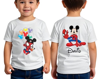 Spider Mickey Birthday Boy Shirt – 1st Birthday Outfit, Personalized Family Matching Shirts