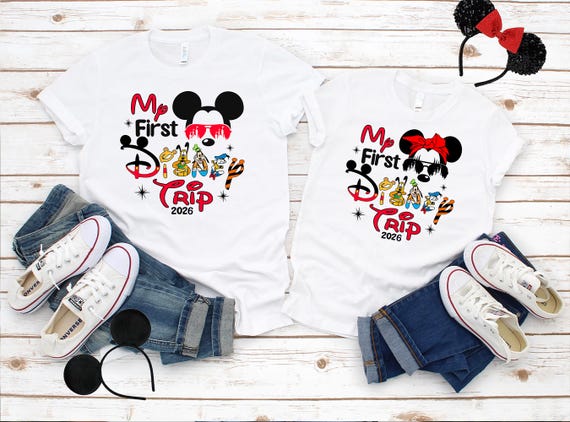 Disney First Trip Family Collection | Magical Celebration Shirts | Premium Memory Maker | Kids Disney First Experience
