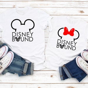 Disney Bound Mickey and Minnie T-Shirts Cute Disney Tees, 2024 Disney bound Vacation T-Shirts Disney family shirts Disney couple shirts P107