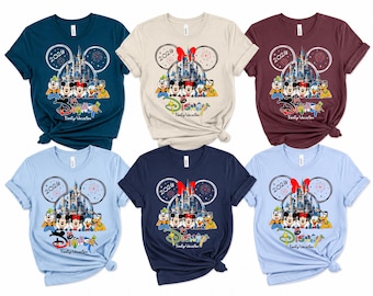 Disney Trip Shirts 2026, Personalized Family Vacation Shirts, Matching Disney Castle Shirts, Custom Family Outfit