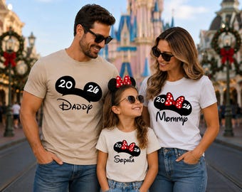 Custom Disney Trip Shirt, Disney Family Matching Shirt, Disney 2027 Matching Shirt, Disney Group Shirt, Disneyland Shirt, Disneyworld Tee