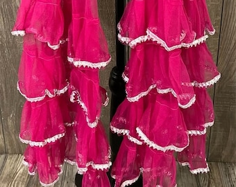 Net Stole Dupatta / Tiered Dupatta / 12 inches wide / Free Shipping in US