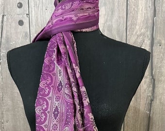 Unisex Silk Scarf / Groomsmen Scarf / Banarsi stole  / 68 in by 22 in