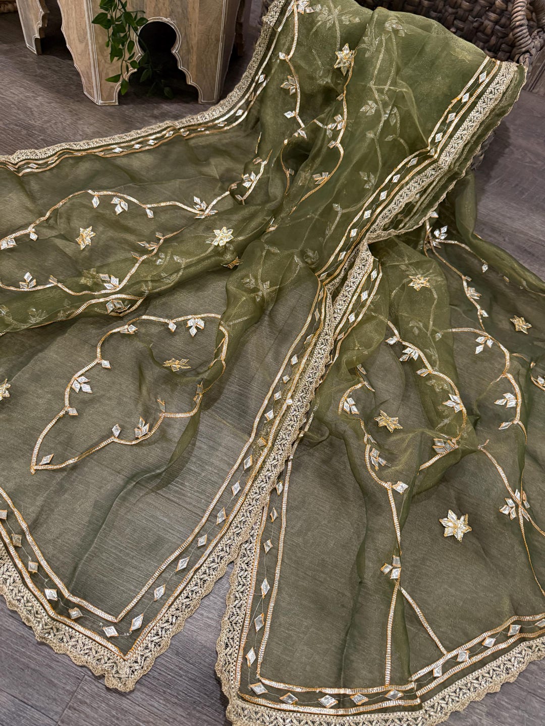 正規品　matta dupatta stole 100x200 Olive matta Dupatta Plain Shawl 100x200 ReguerSize Olive. | eBay
