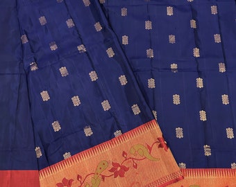 Pure Silk Kanjivaram Handloom Saree / Free Shipping In US